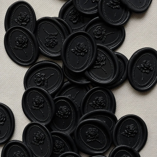 Black rose wax seals Pakistan for wedding favors & luxury decor