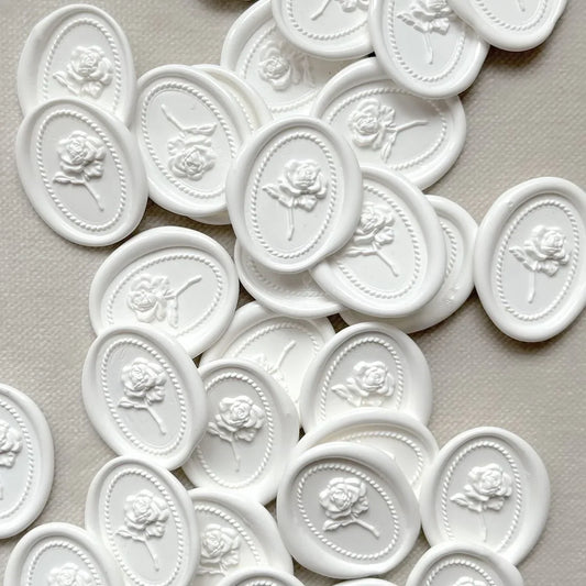White rose wax seals Pakistan for wedding favors & luxury decor