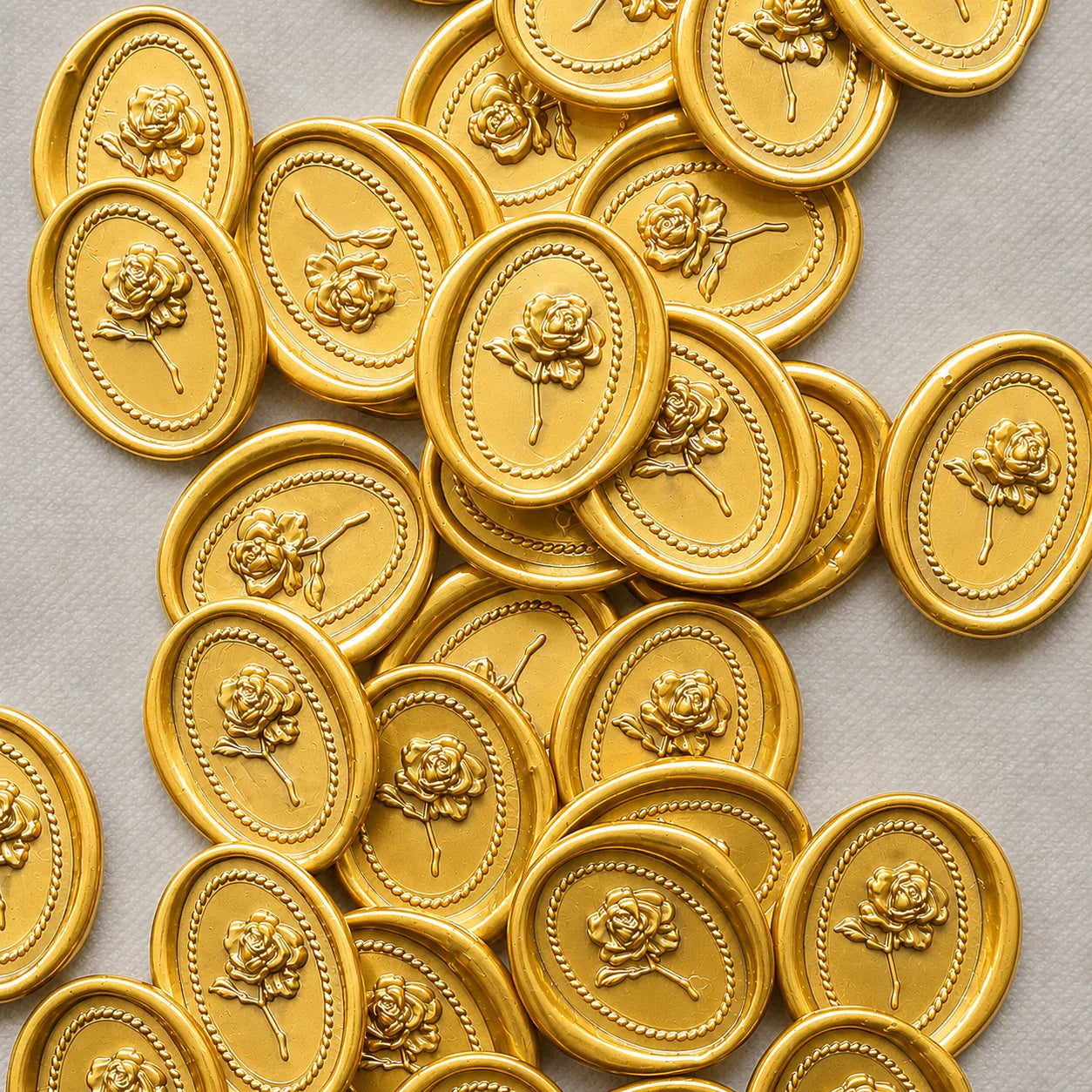 Gold rose wax seals Pakistan for wedding favors & luxury decor